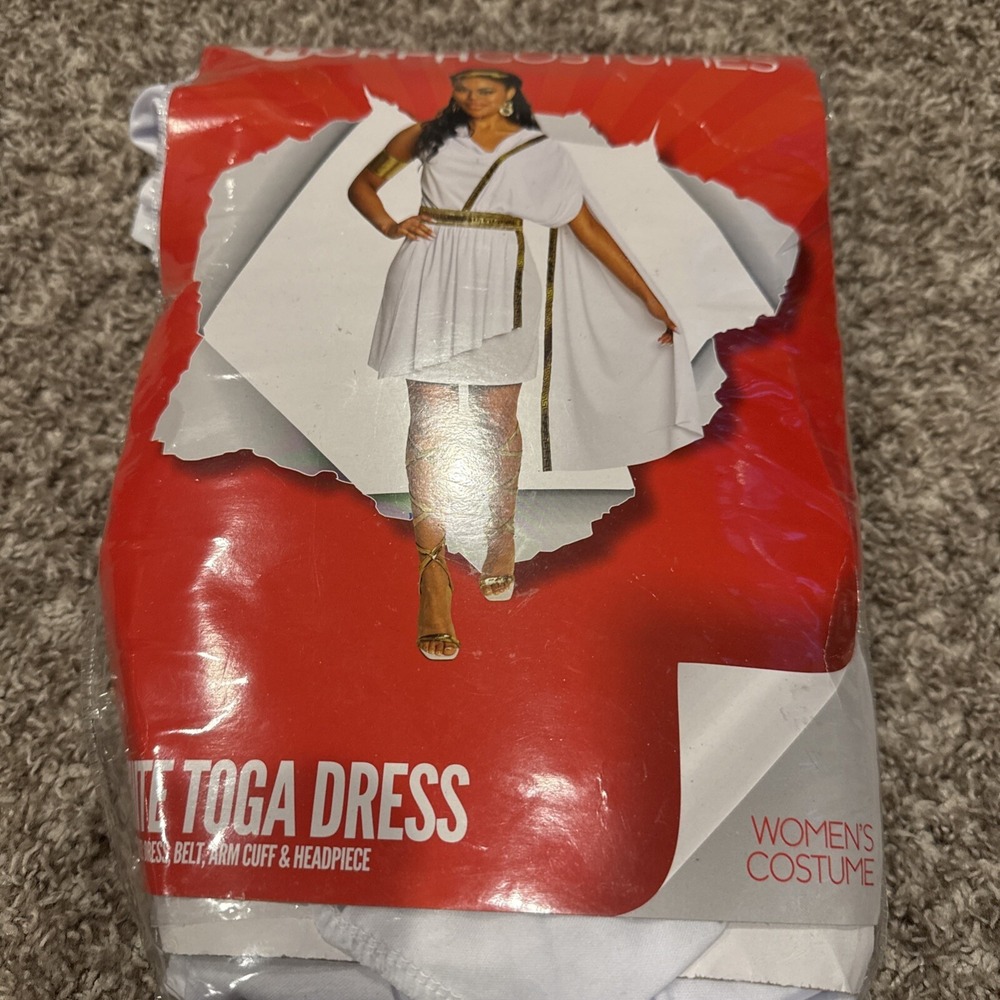 Morph Costume White Toga Dress Size Medium